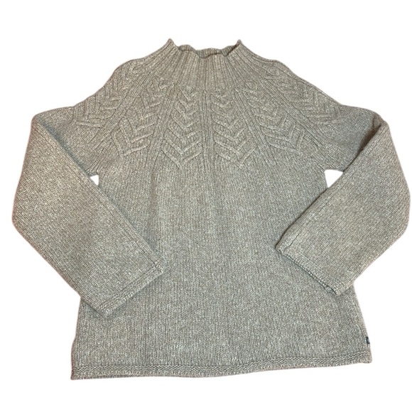 Fisherman Out of Ireland Women's Marled Tan Wool Cashmere blend Knit Sweater XL - Picture 1 of 15